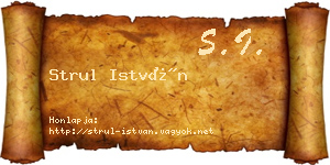 Strul István névjegykártya